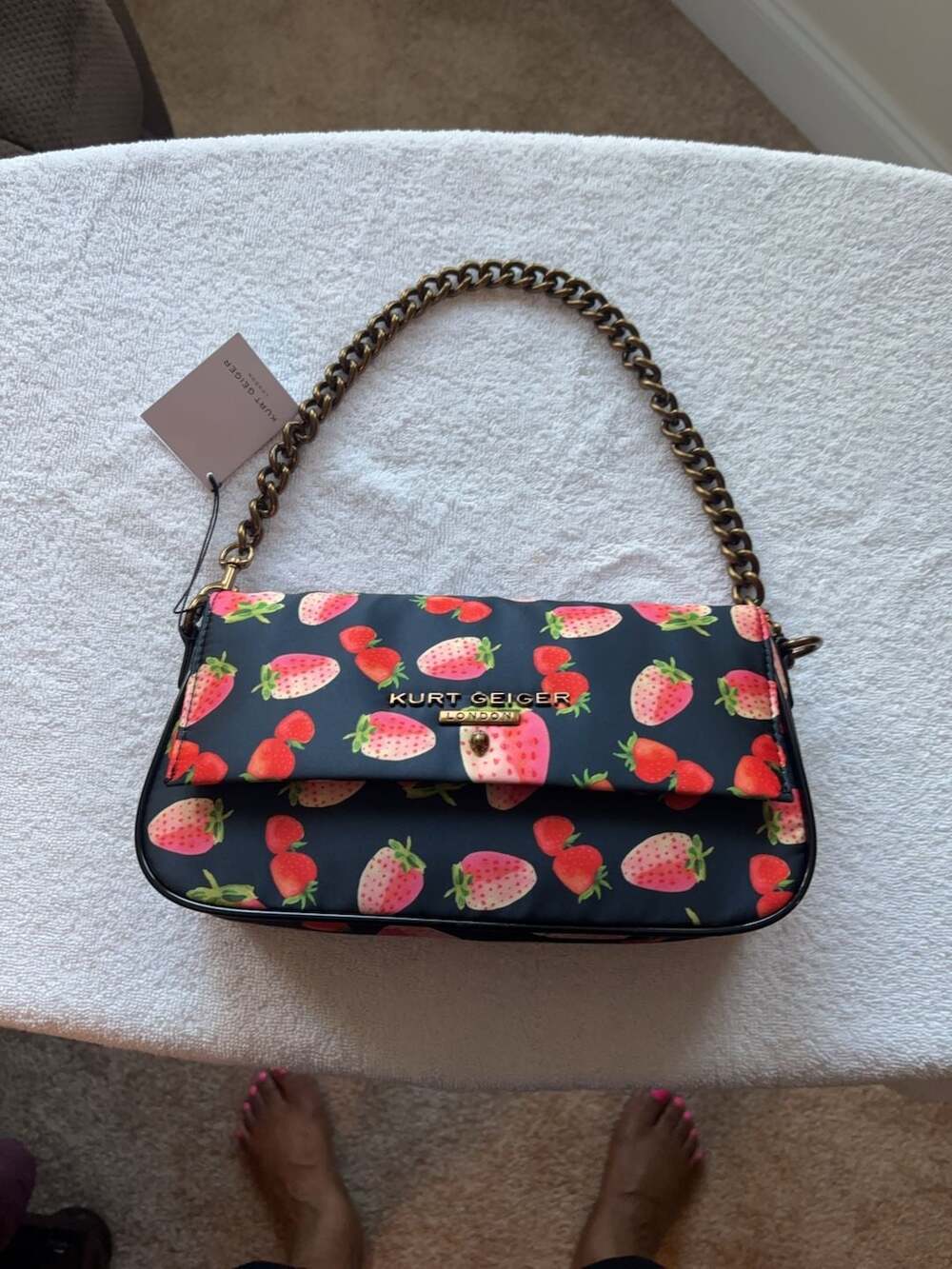 Kurt Geiger London Strawberry Print Kensington Shoulder Bag